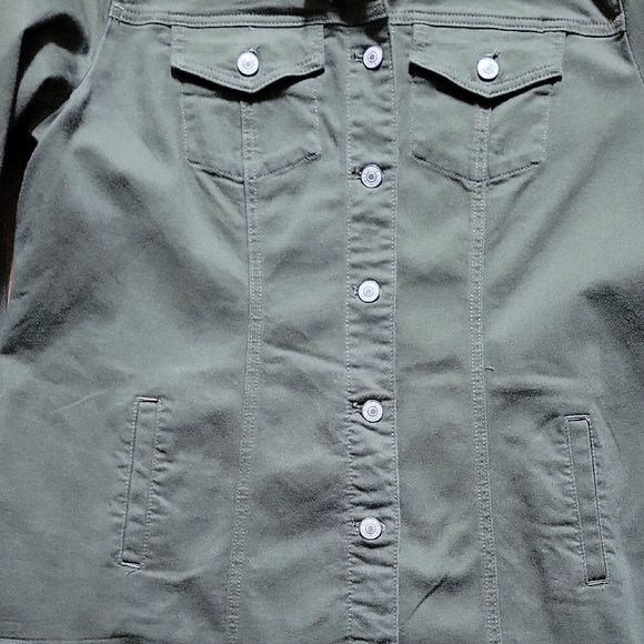 Chico's Dark Green Utility Jacket - Picture 4 of 8